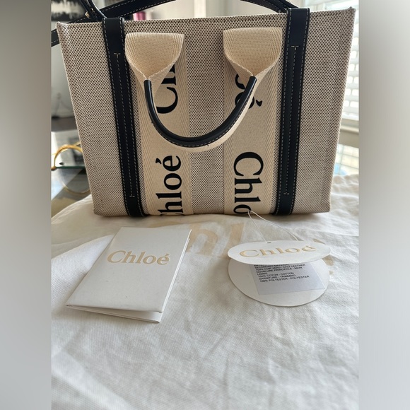 Chloe Small Woody Tote Blue - Picture 2 of 11